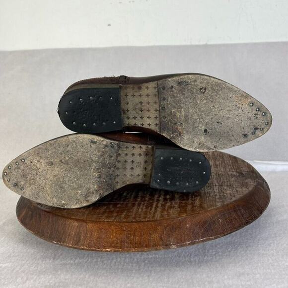 Ksubi Boots Womens Size 6 Heiffer 7 Stud Double Zip Up Brown Leather Western - Picture 10 of 14